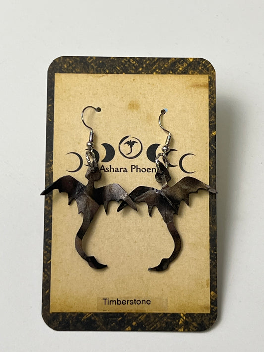 Timberstone Mini Earth Dragon Earrings