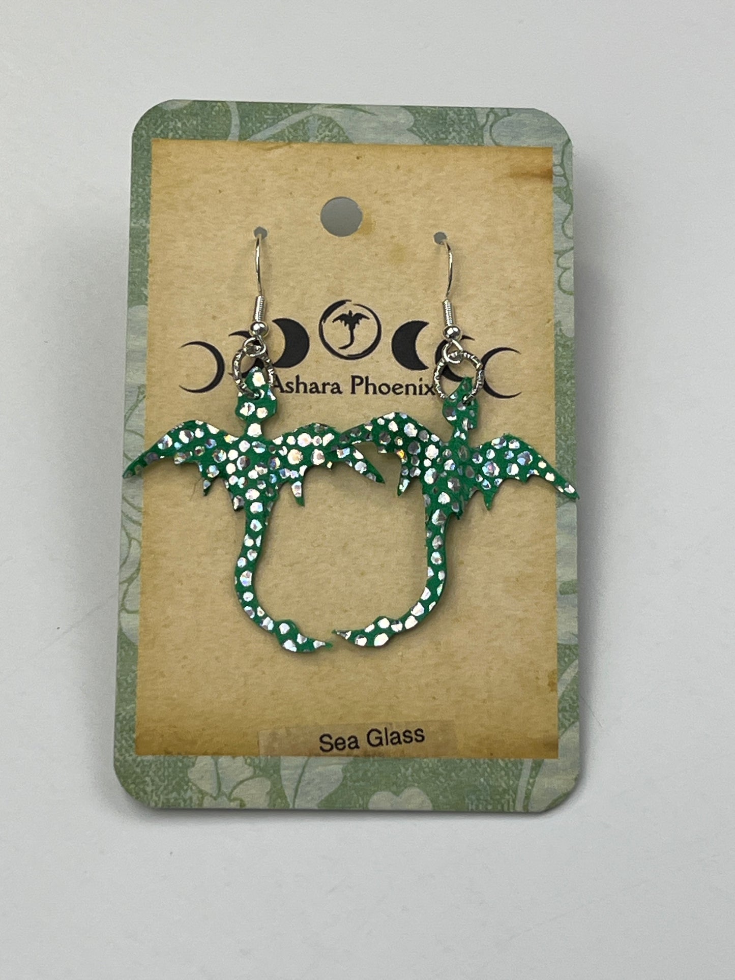 Sea Glass Mini Dragon Earrings