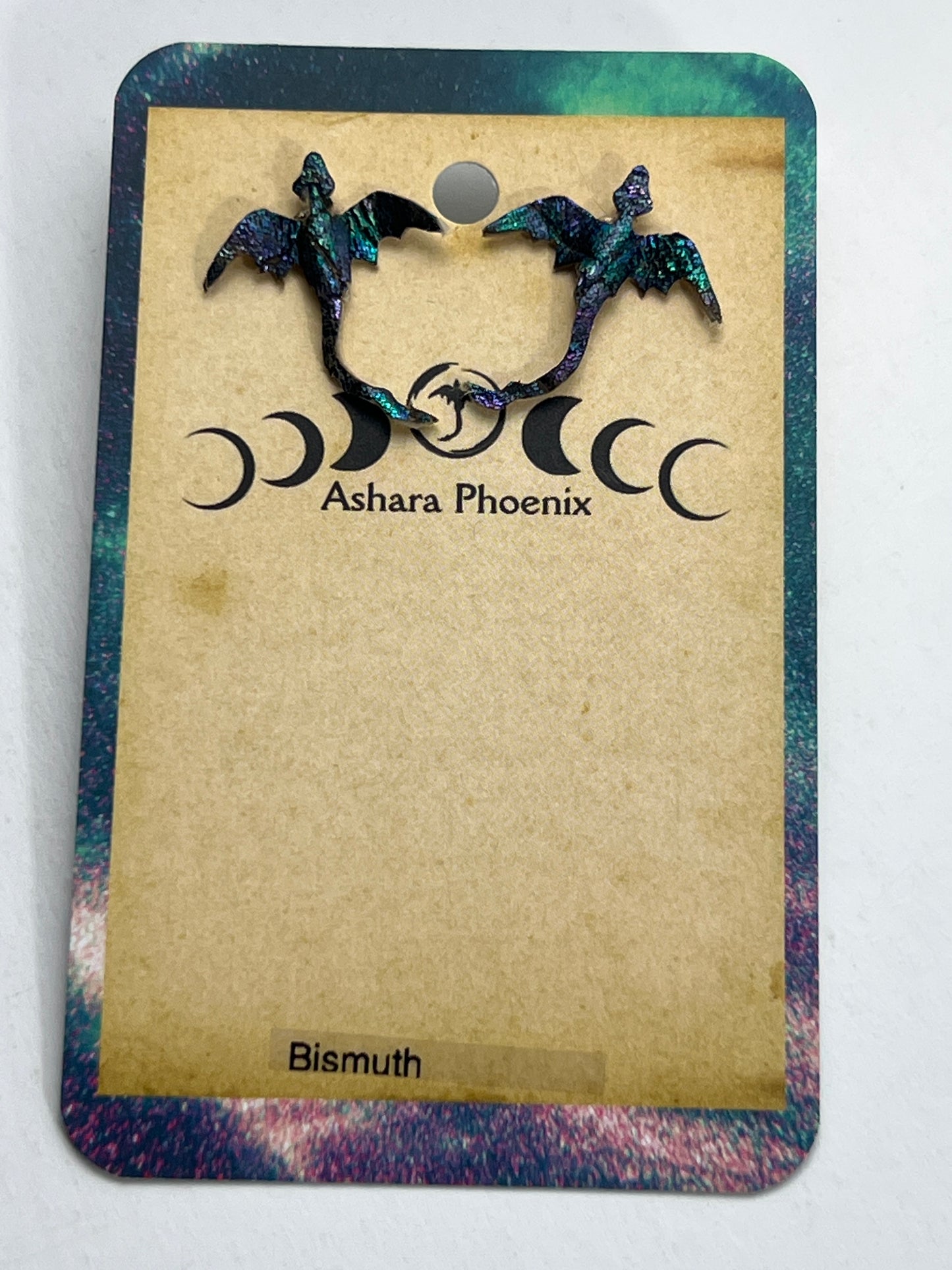 Bismuth Cosmic Dragon Stud Earrings