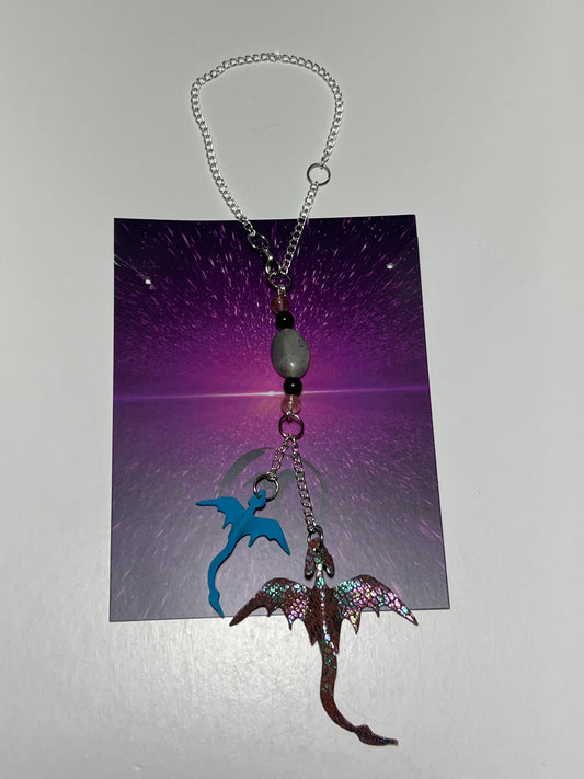 Molten Orbit and Aether Comet Dragon Car Charm