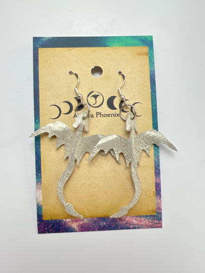 Moonlit Currents Dragon Earrings