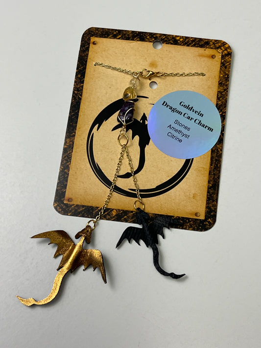 Goldvein — Earth Dragon Car Charm