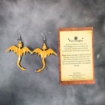 Pumpkin Dragon Earrings Singles