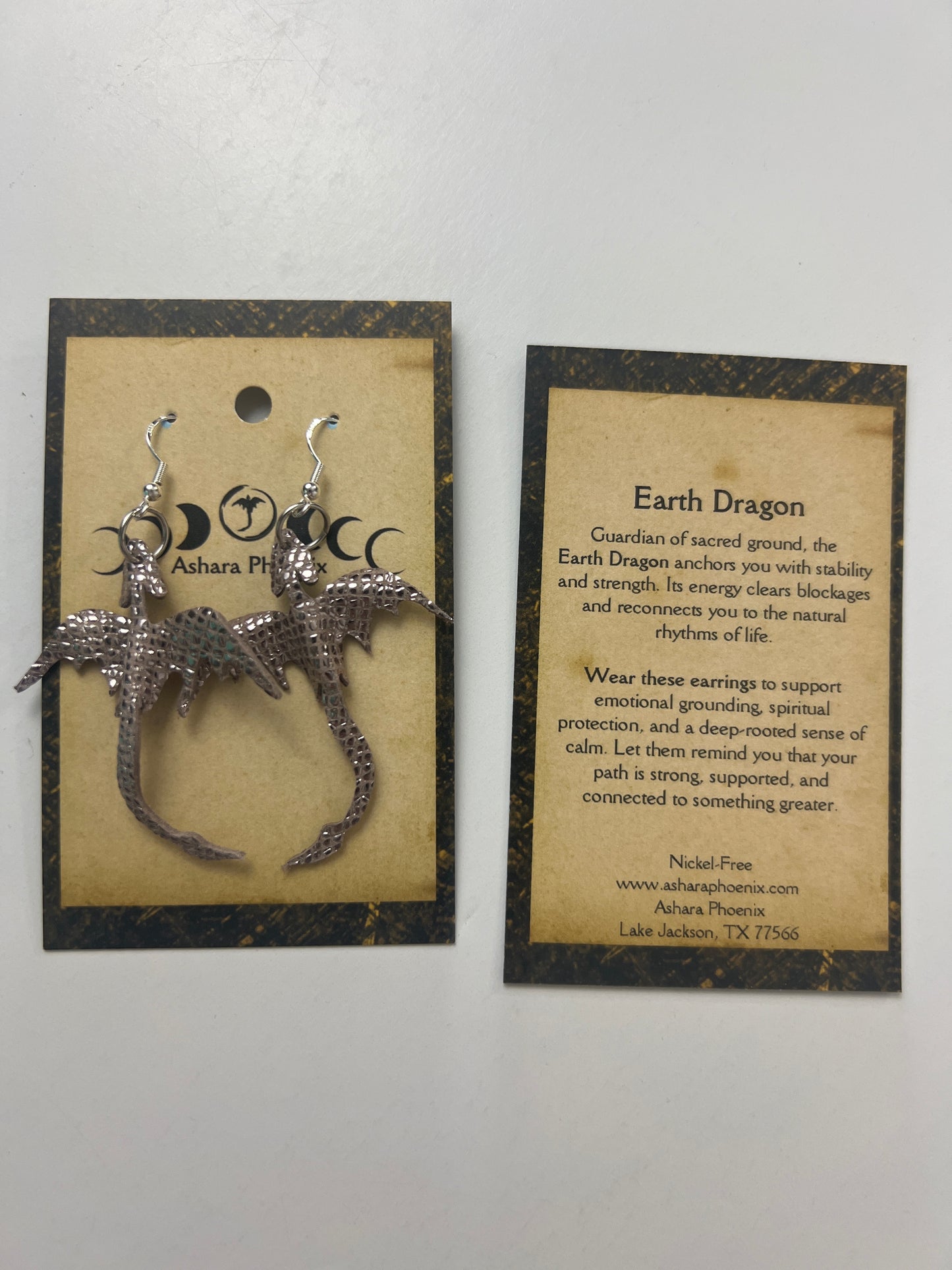 Earth Rise Dragon Earrings