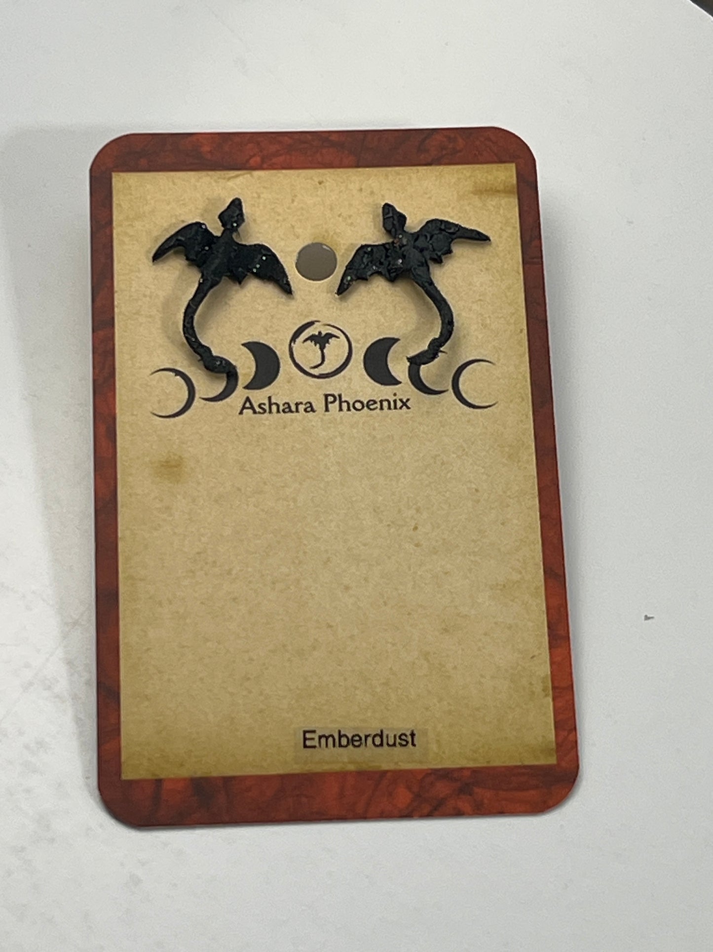 Emberdust Fire Dragon Stud Earrings
