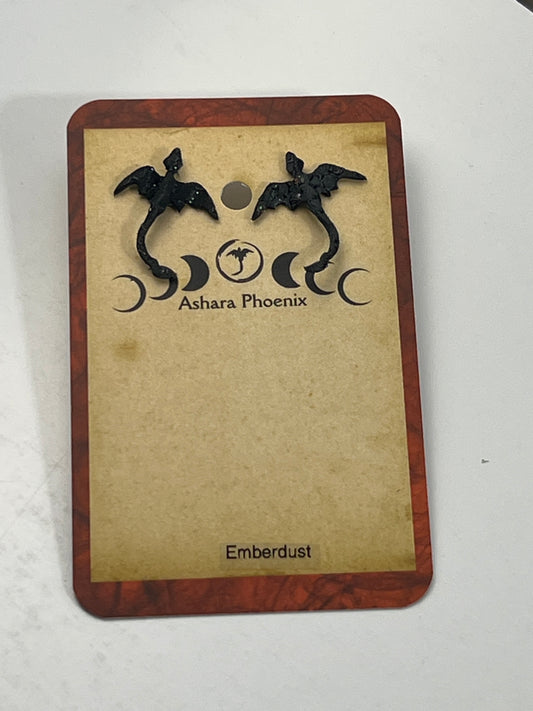 Emberdust Fire Dragon Stud Earrings