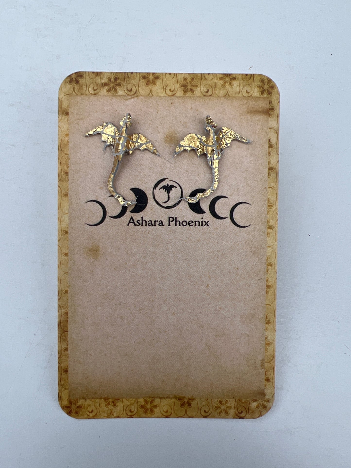 Solar Weave Golden Dragon Stud Earrings | Radiant Flow, Woven Light