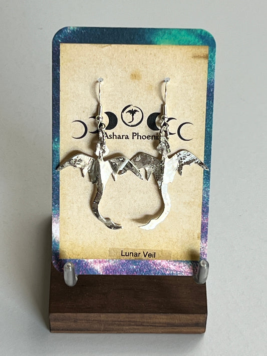Lunar Veil Dragon Mini Earrings