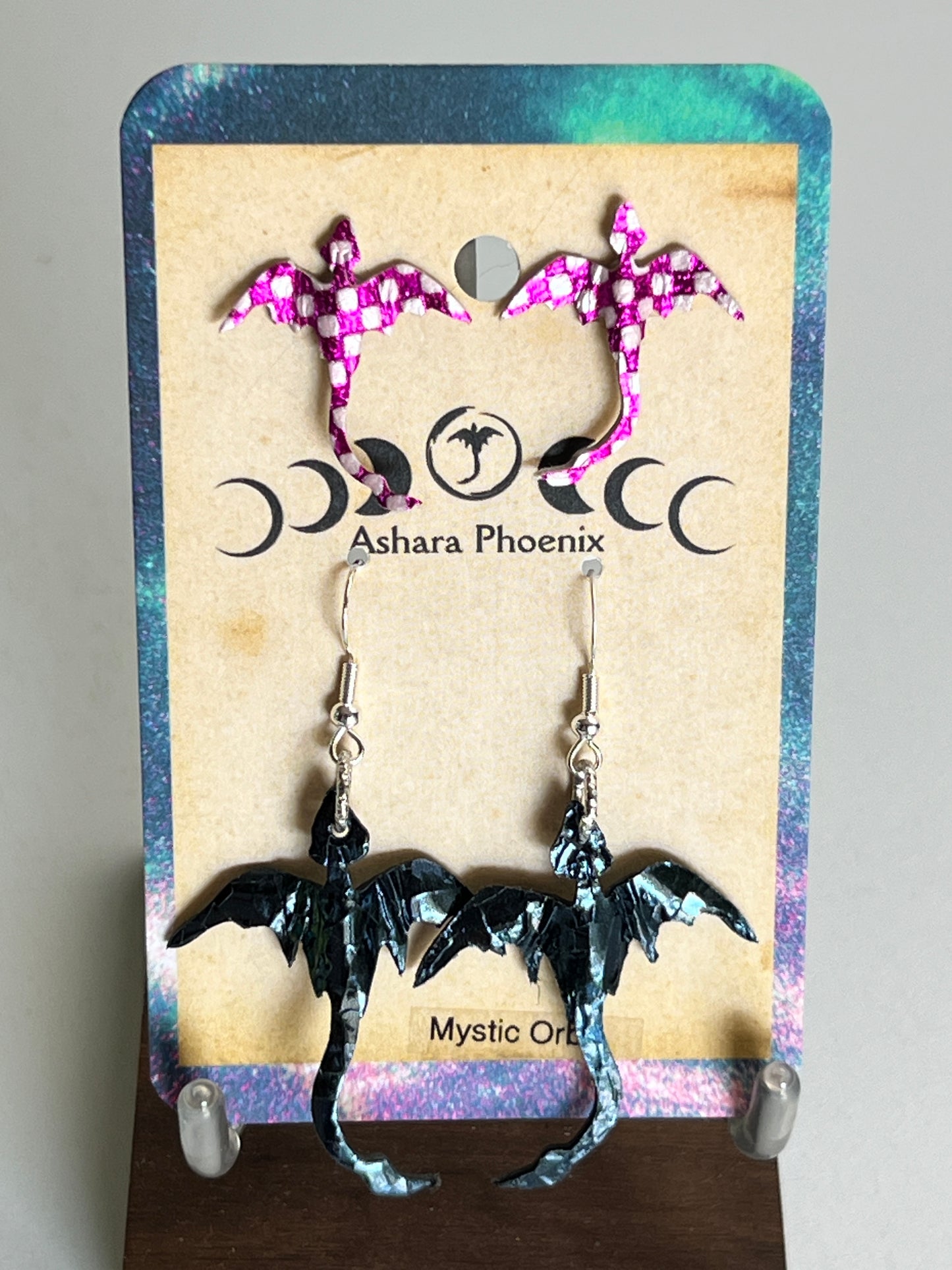 Mystic Orbit Mini and Stud Combo Dragon Earrings