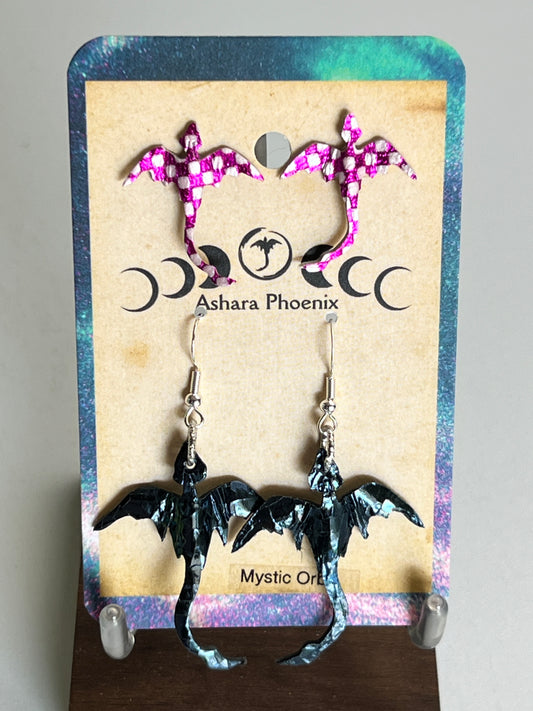 Mystic Orbit Mini and Stud Combo Dragon Earrings