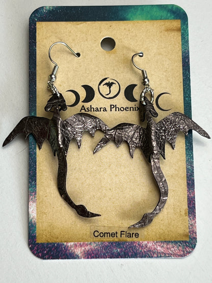 Comet Flare Dragon Earrings