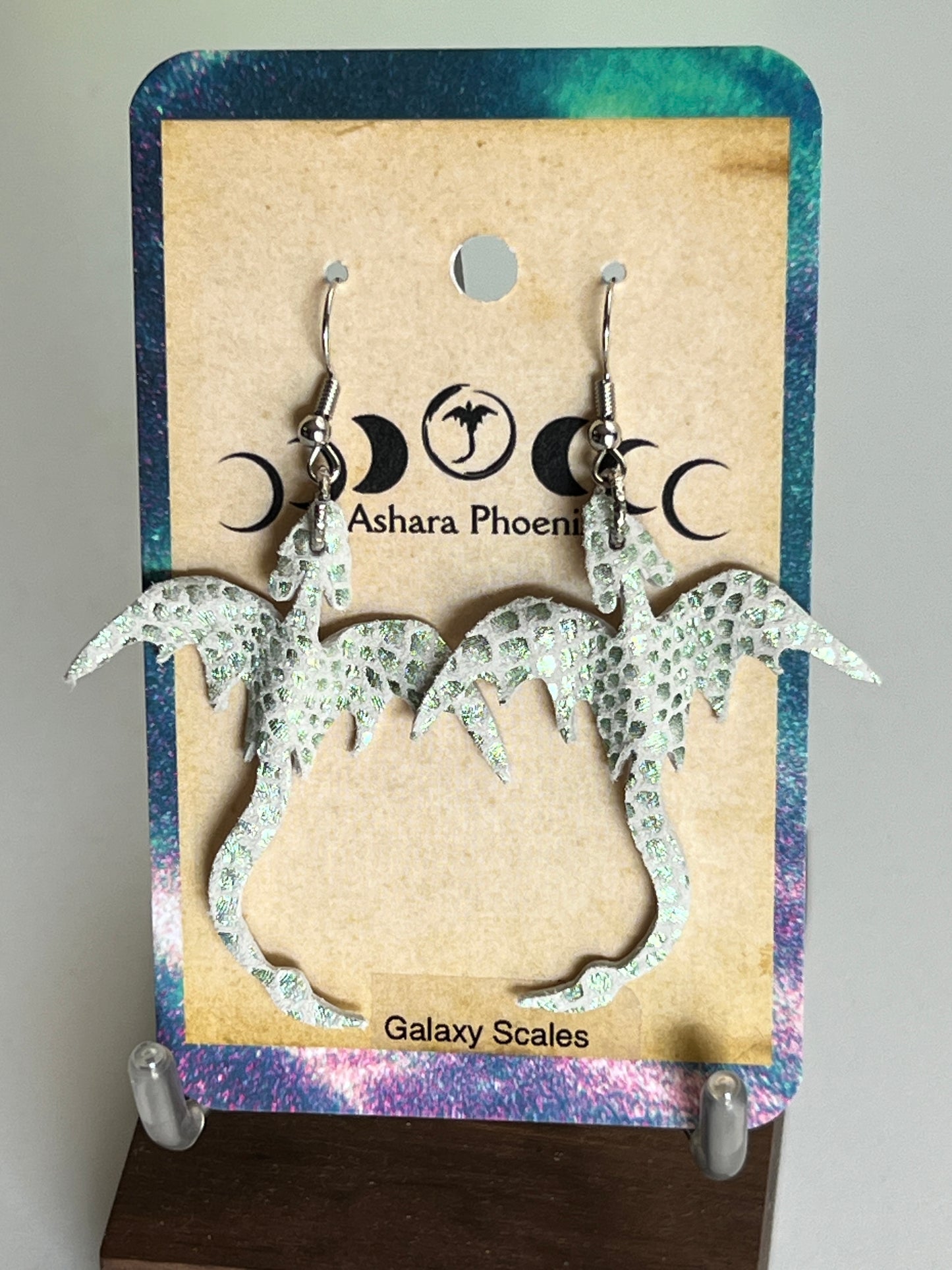Galaxy Scales Dragon Earrings