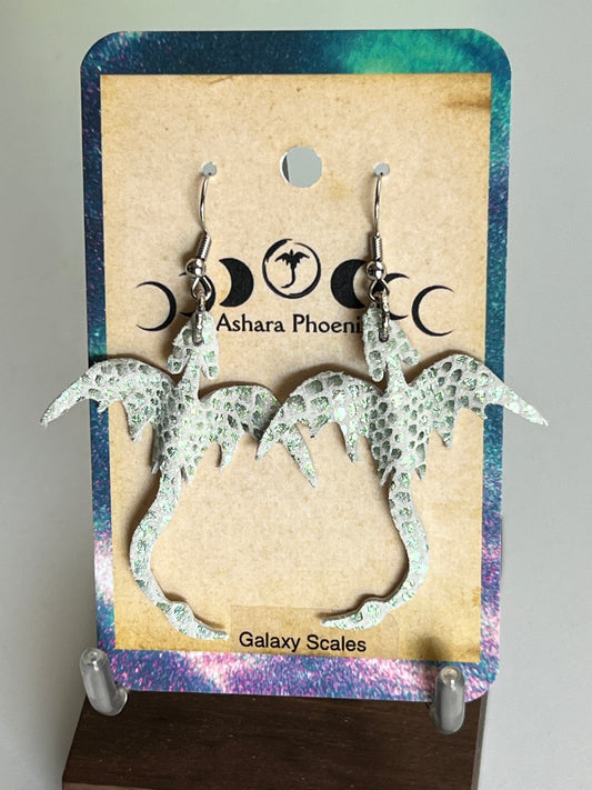 Galaxy Scales Dragon Earrings