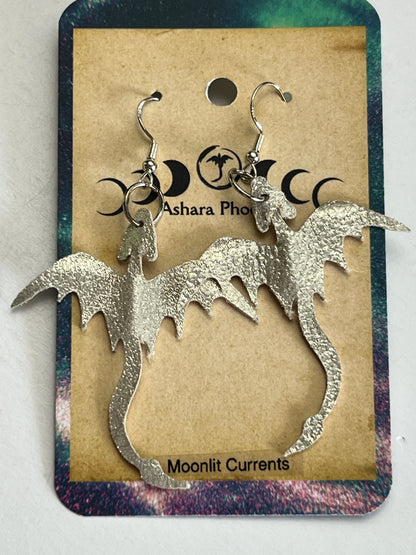 Moonlit Currents Dragon Earrings