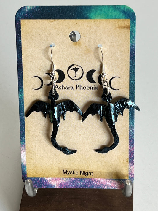 Mystic Night Dragon Mini Earrings