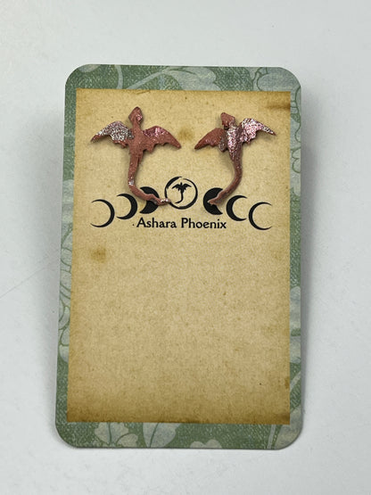Rosewater Mist Dragon Stud Earrings