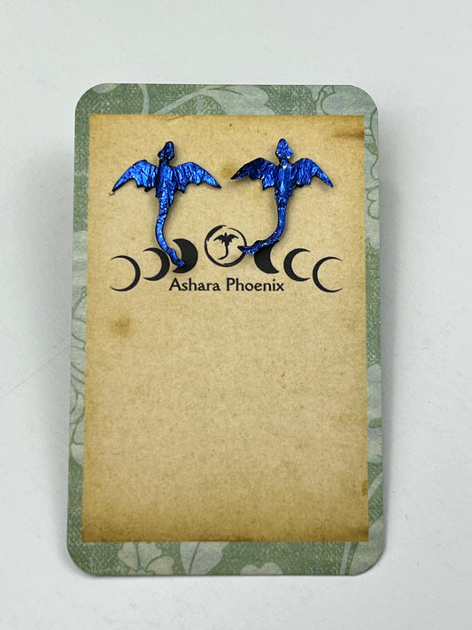 Tempest Tide Dragon Stud Earrings