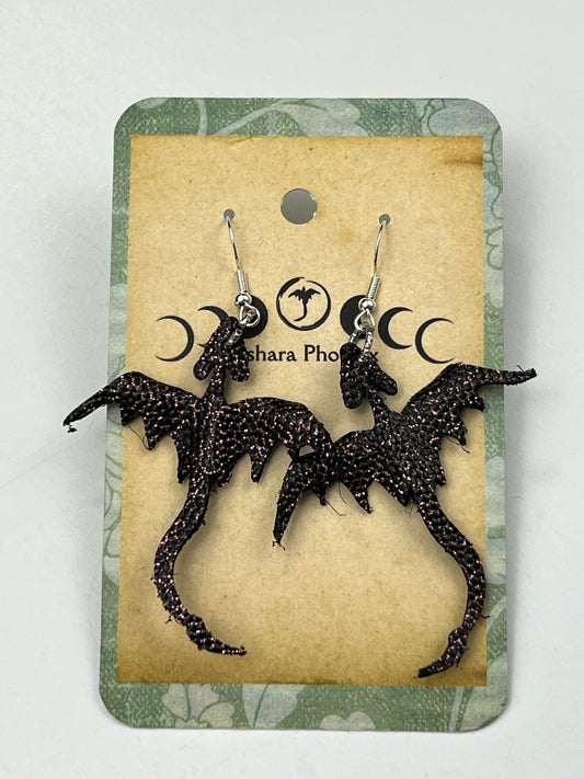 Siren Ember Dragon Earrings