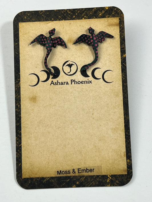 Moss & Ember Earth Dragon Stud Earrings