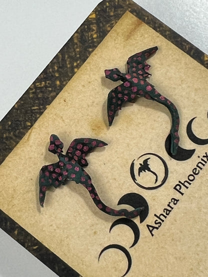 Moss & Ember Earth Dragon Stud Earrings