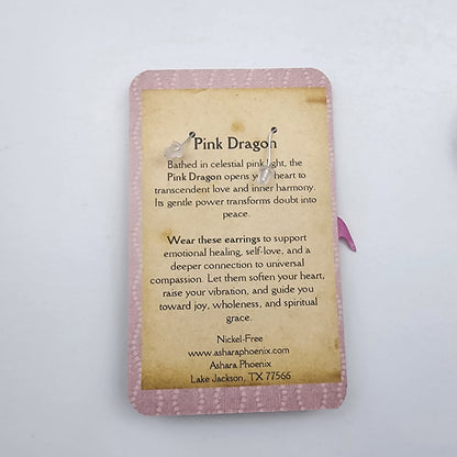 Pink Pixie Mini Pink Dragon Earrings