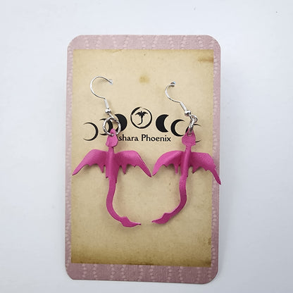 Pink Pixie Mini Pink Dragon Earrings