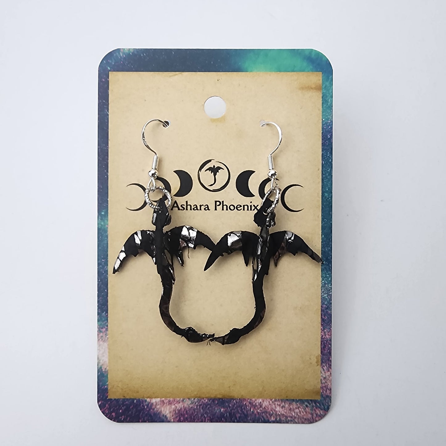Shadow Rift Mini Cosmic Dragon Earrings