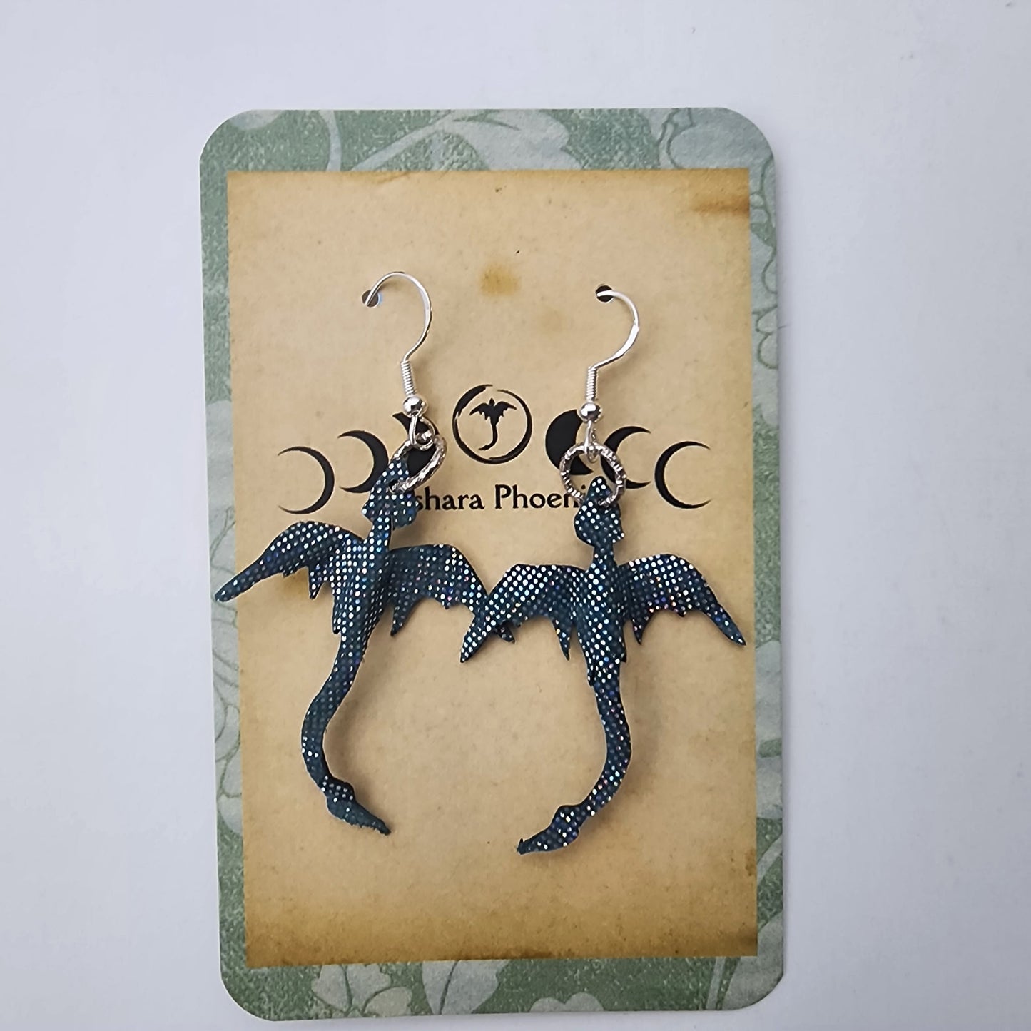 Leviathan Water Mini Dragon Earrings