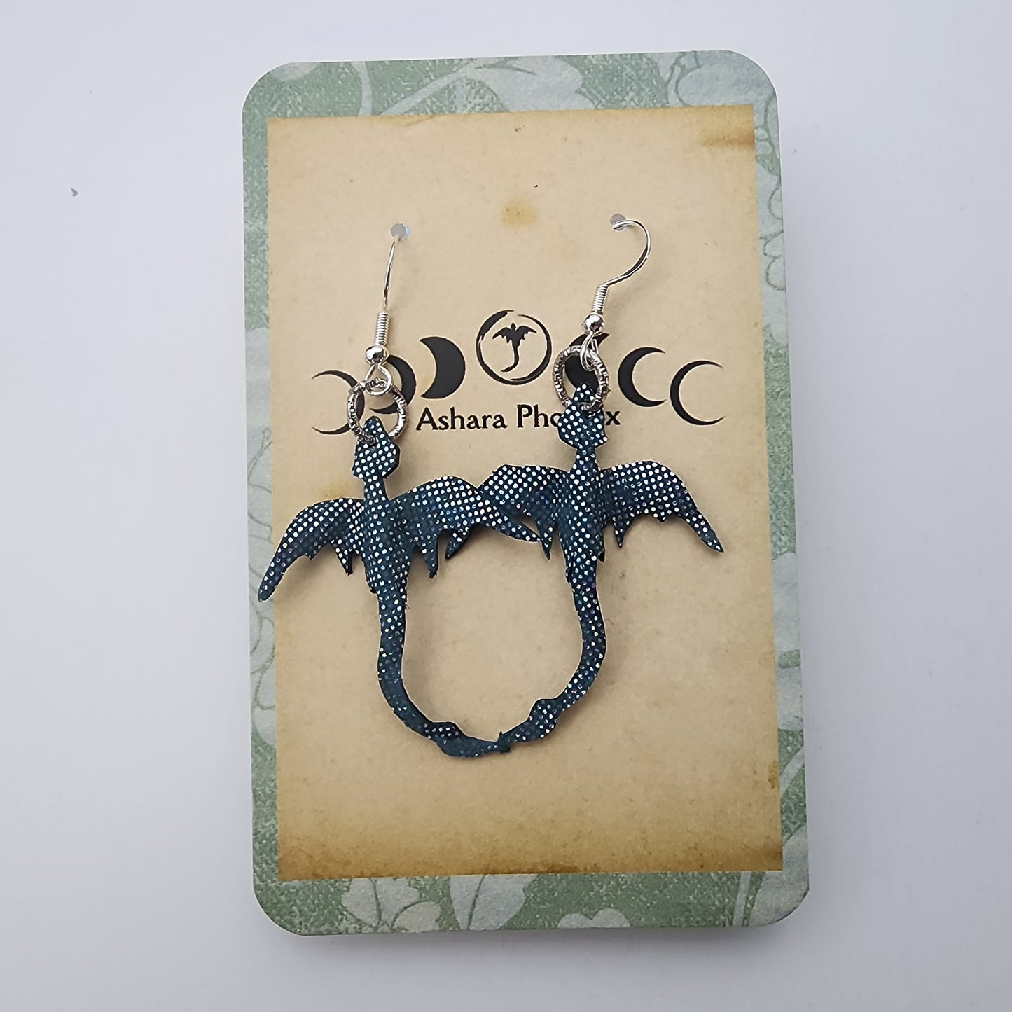 Leviathan Water Mini Dragon Earrings