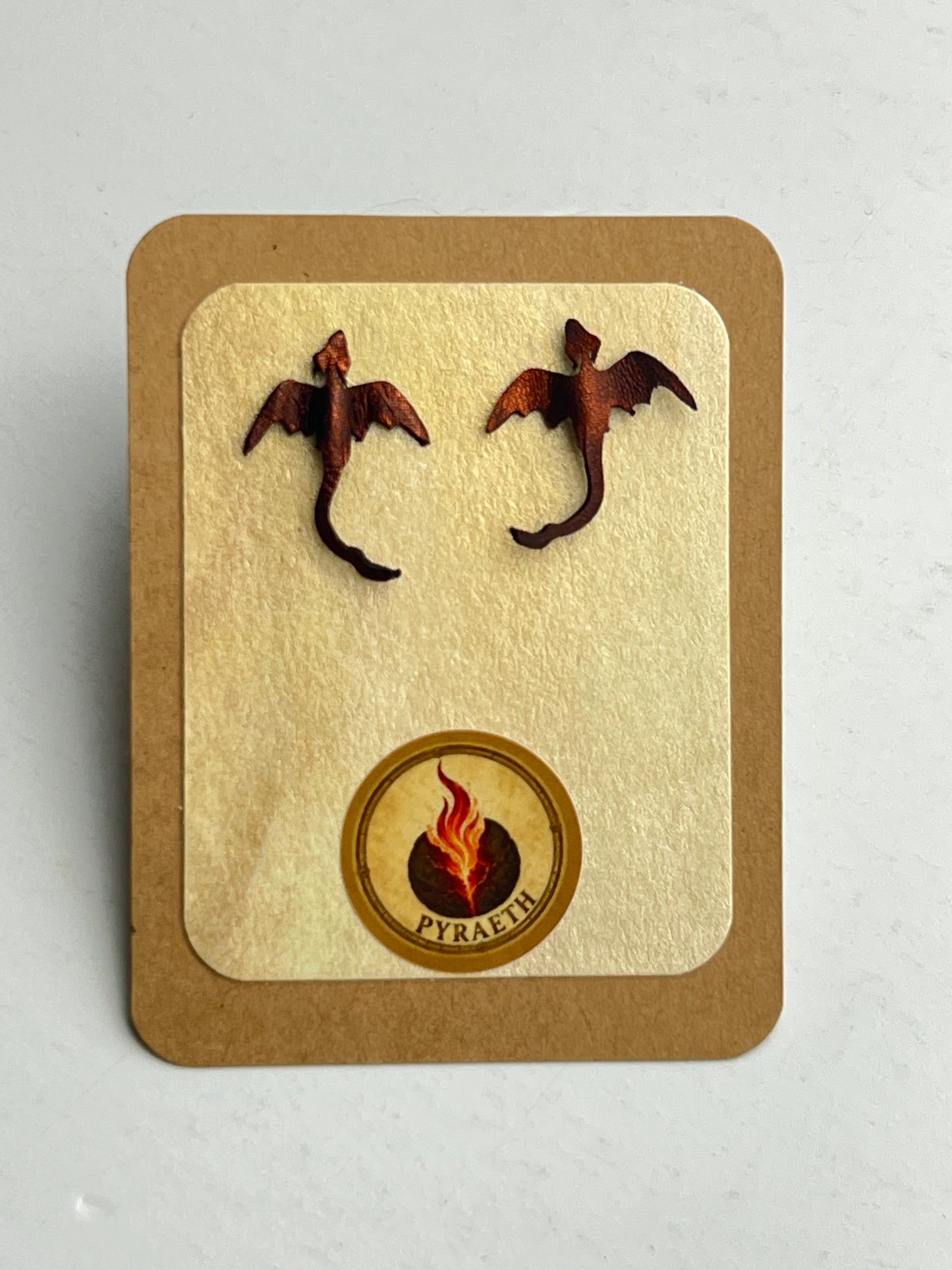 Banked Ember Stud Dragon Earrings