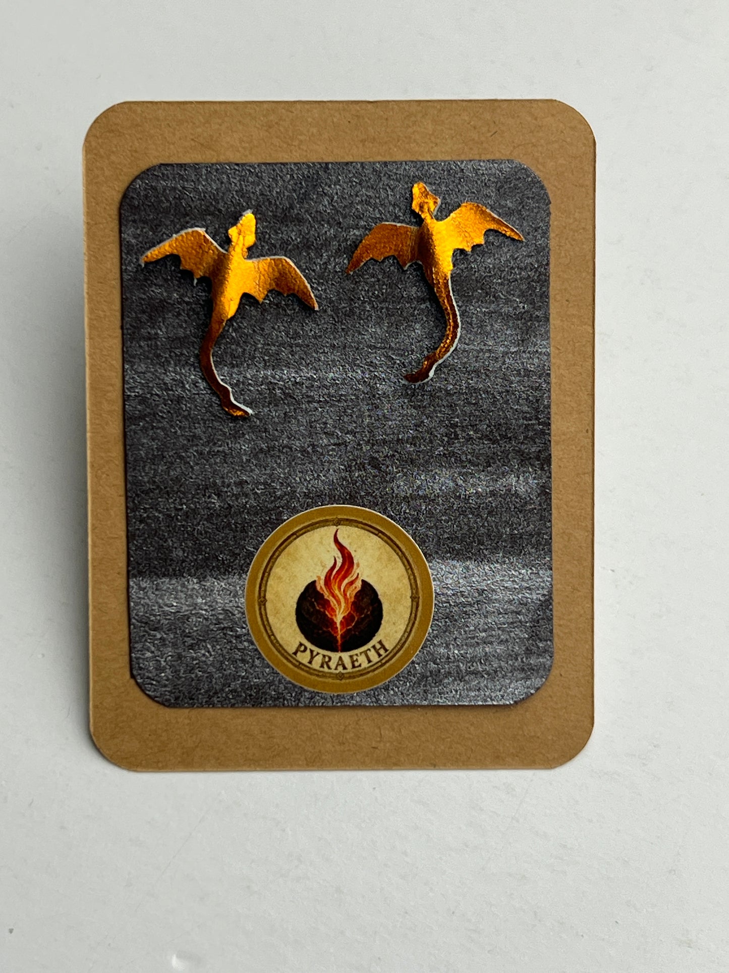 Lotus Embers Stud Dragon Earrings