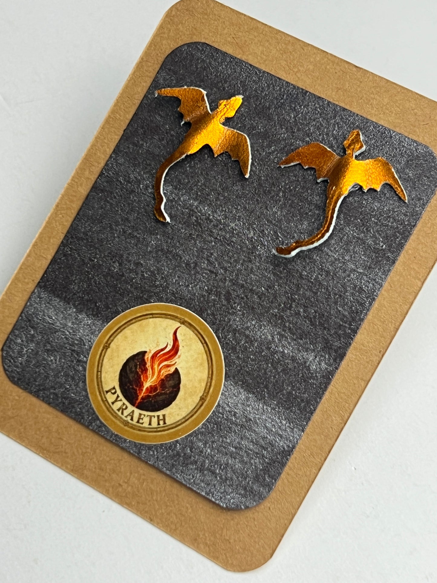 Lotus Embers Stud Dragon Earrings