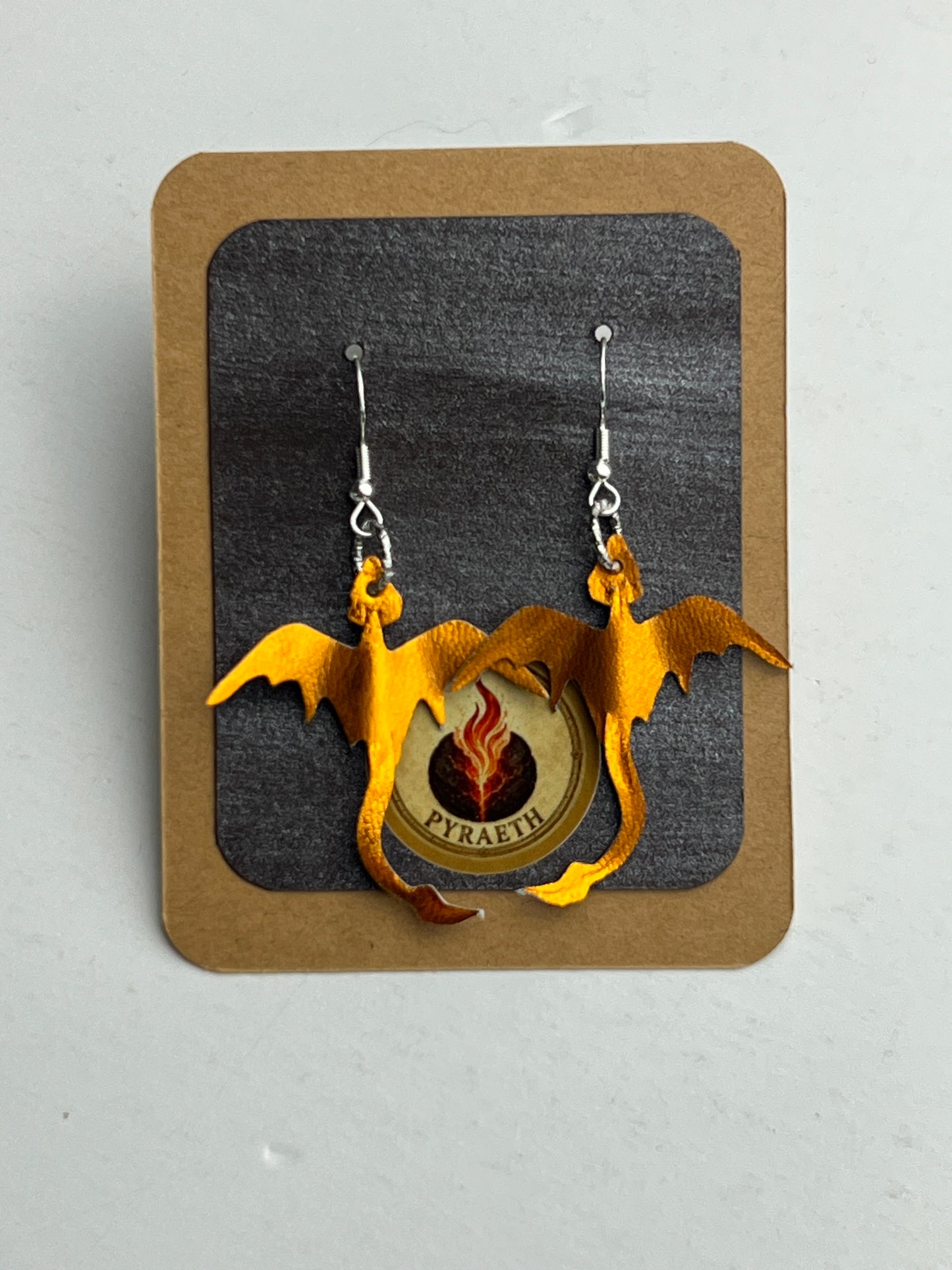 Lotus Embers Mini Dragon Earrings
