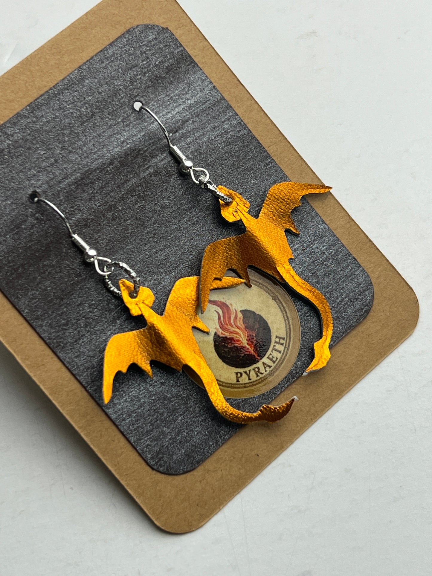 Lotus Embers Mini Dragon Earrings
