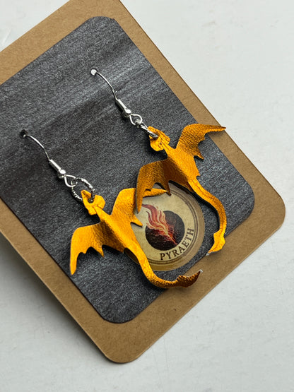 Lotus Embers Mini Dragon Earrings
