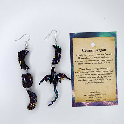 Stained Glass Triple Moon and Dragon