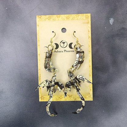 Midas’ Touch Dragon And Moon Earrings