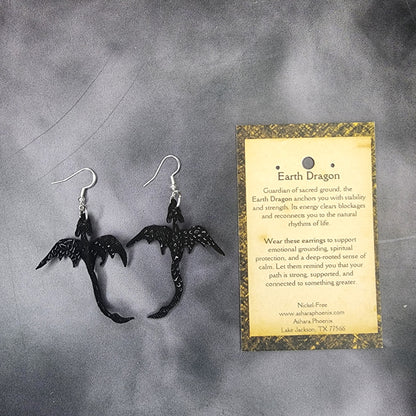 Bedrock Black Dragon Single Earrings