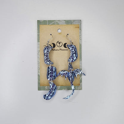 Just Ice Triple Moon And Dragon Earrings