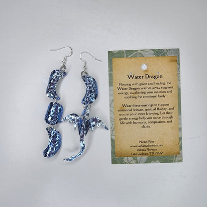 Just Ice Triple Moon And Dragon Earrings