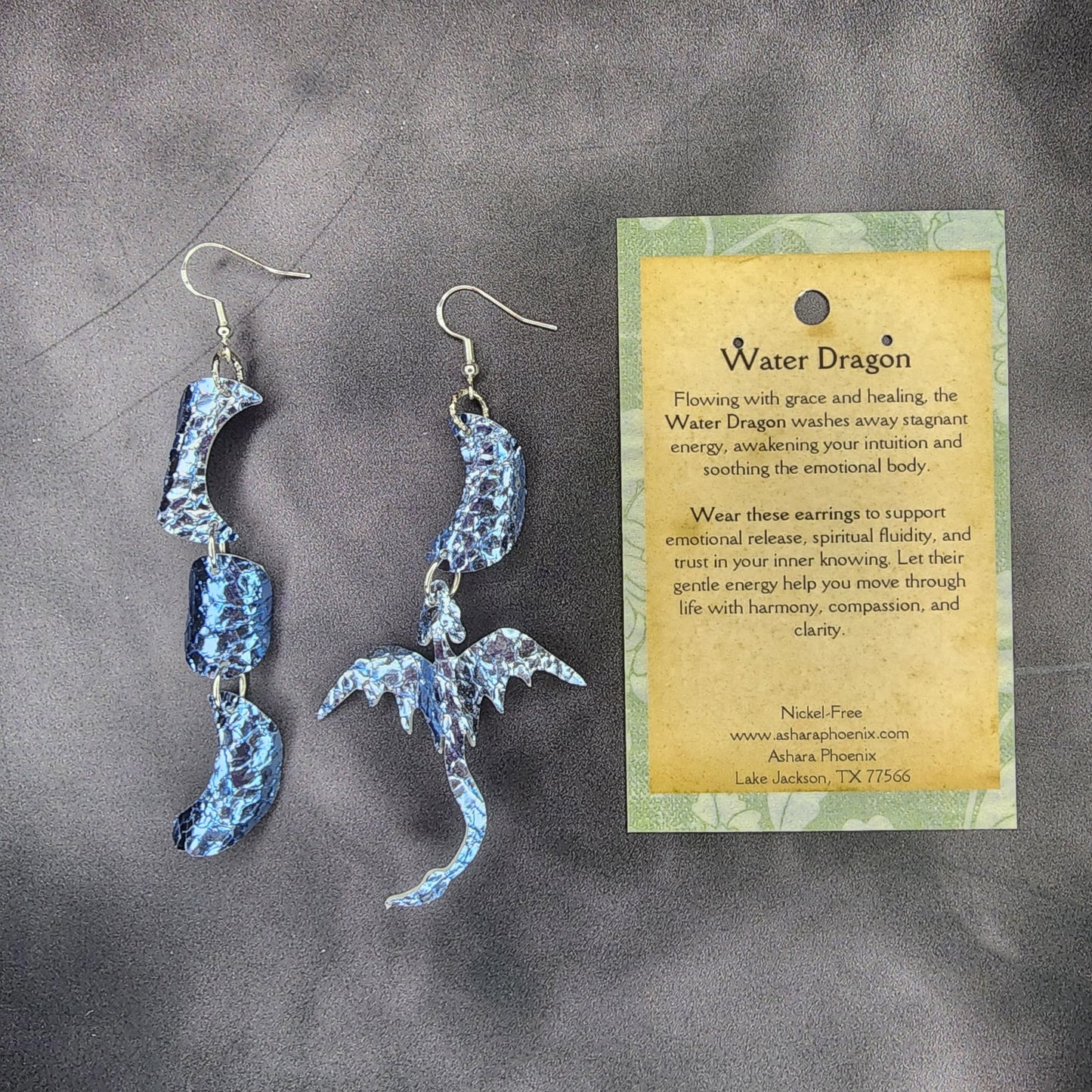 Just Ice Triple Moon And Dragon Earrings
