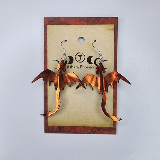 Autumn Equinox Dragon Single Earrings