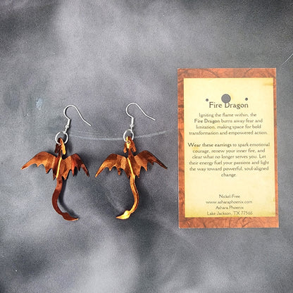 Autumn Equinox Dragon Single Earrings