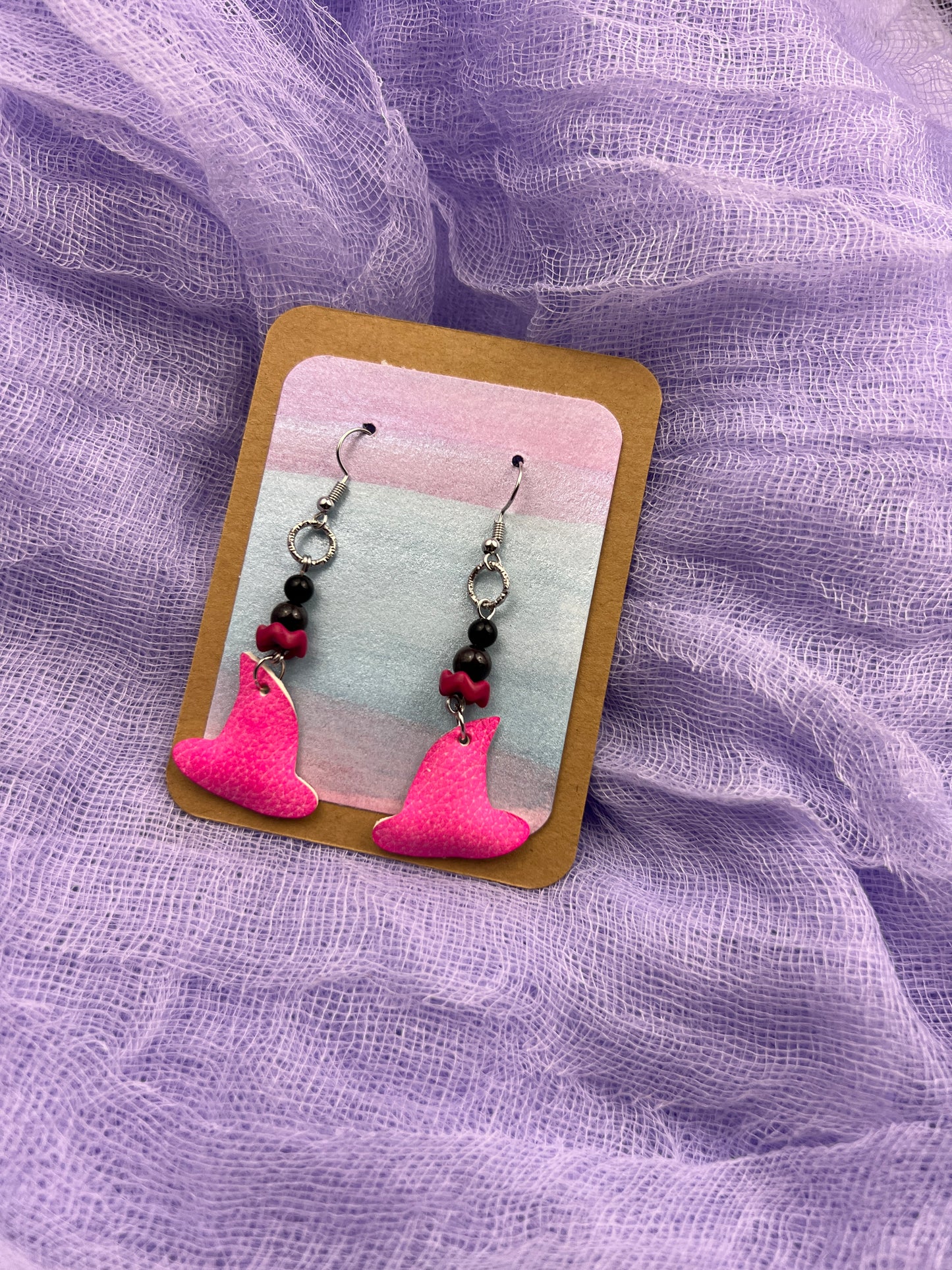Rosefire Phoenix Hat Earrings
