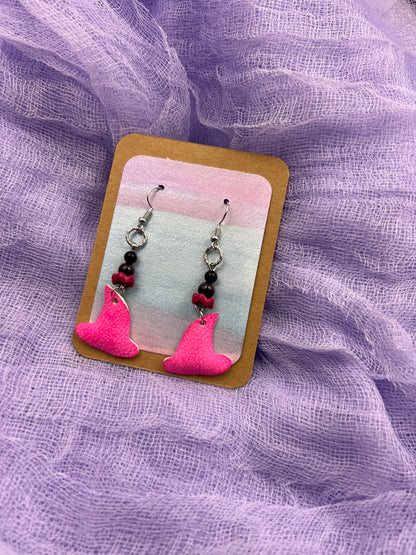 Rosefire Phoenix Hat Earrings