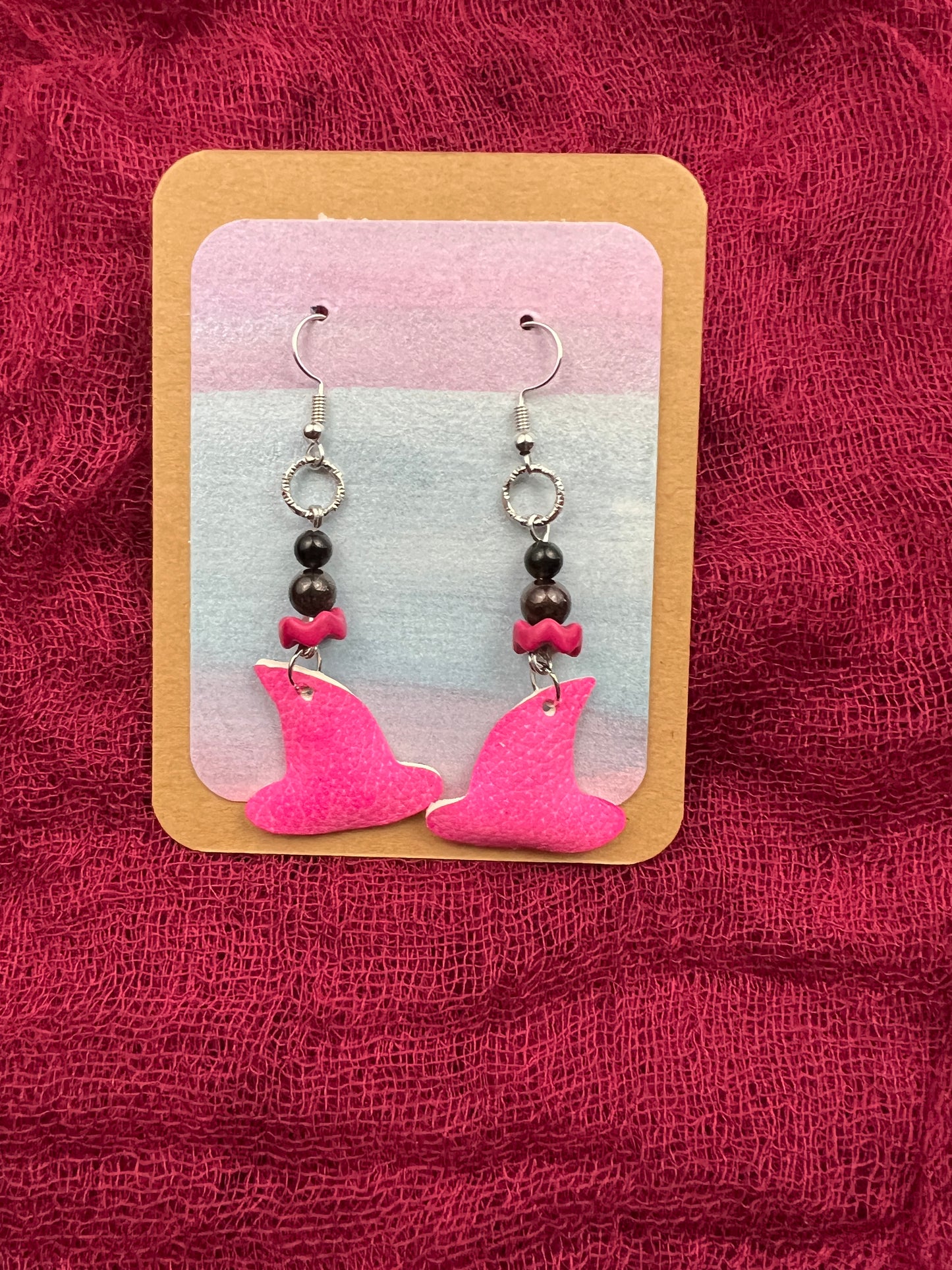 Rosefire Phoenix Hat Earrings