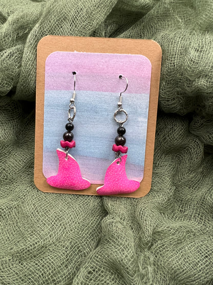 Rosefire Phoenix Hat Earrings