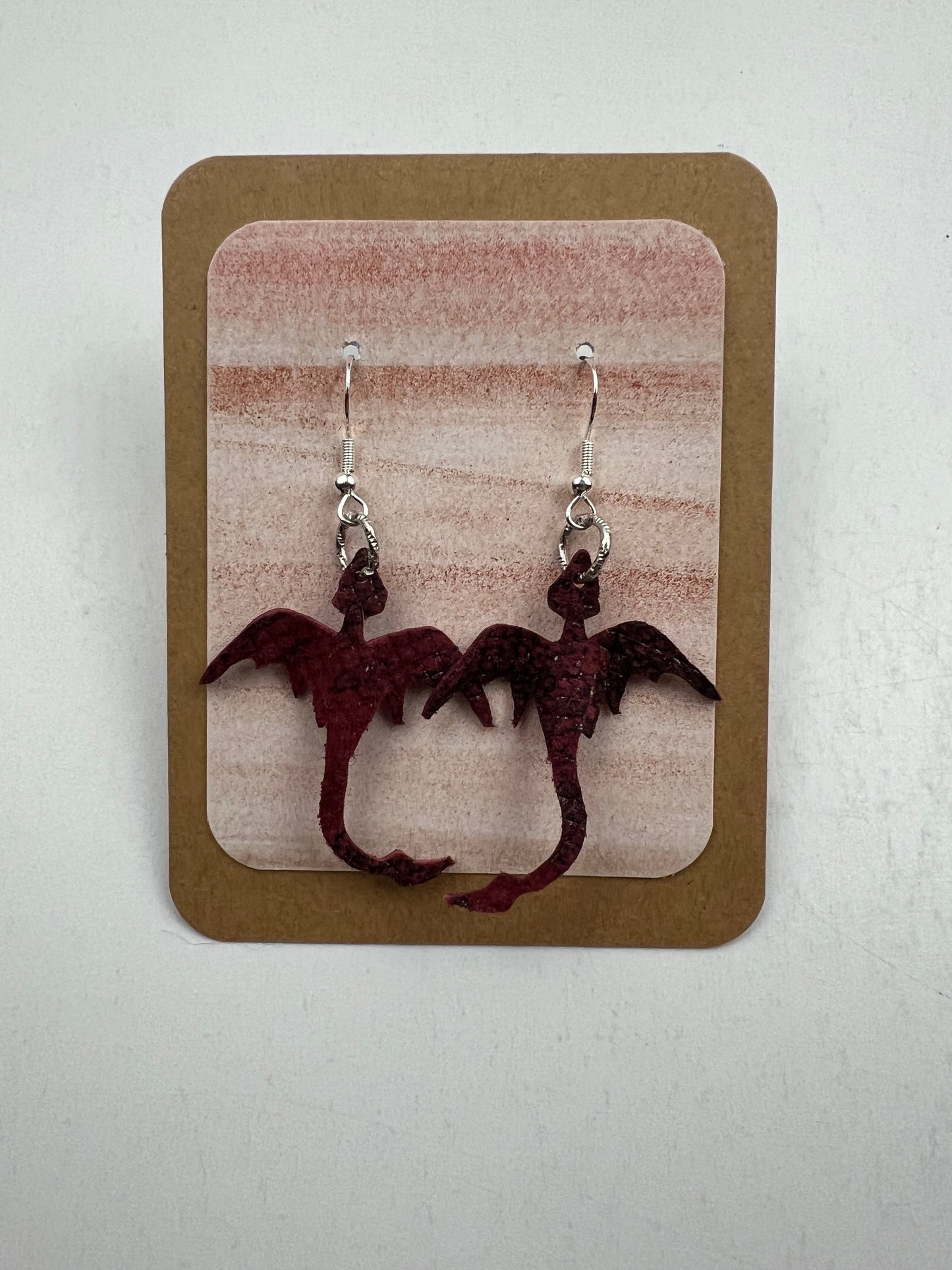 Deep Crimson Mini Dragon Earring Pyraeth