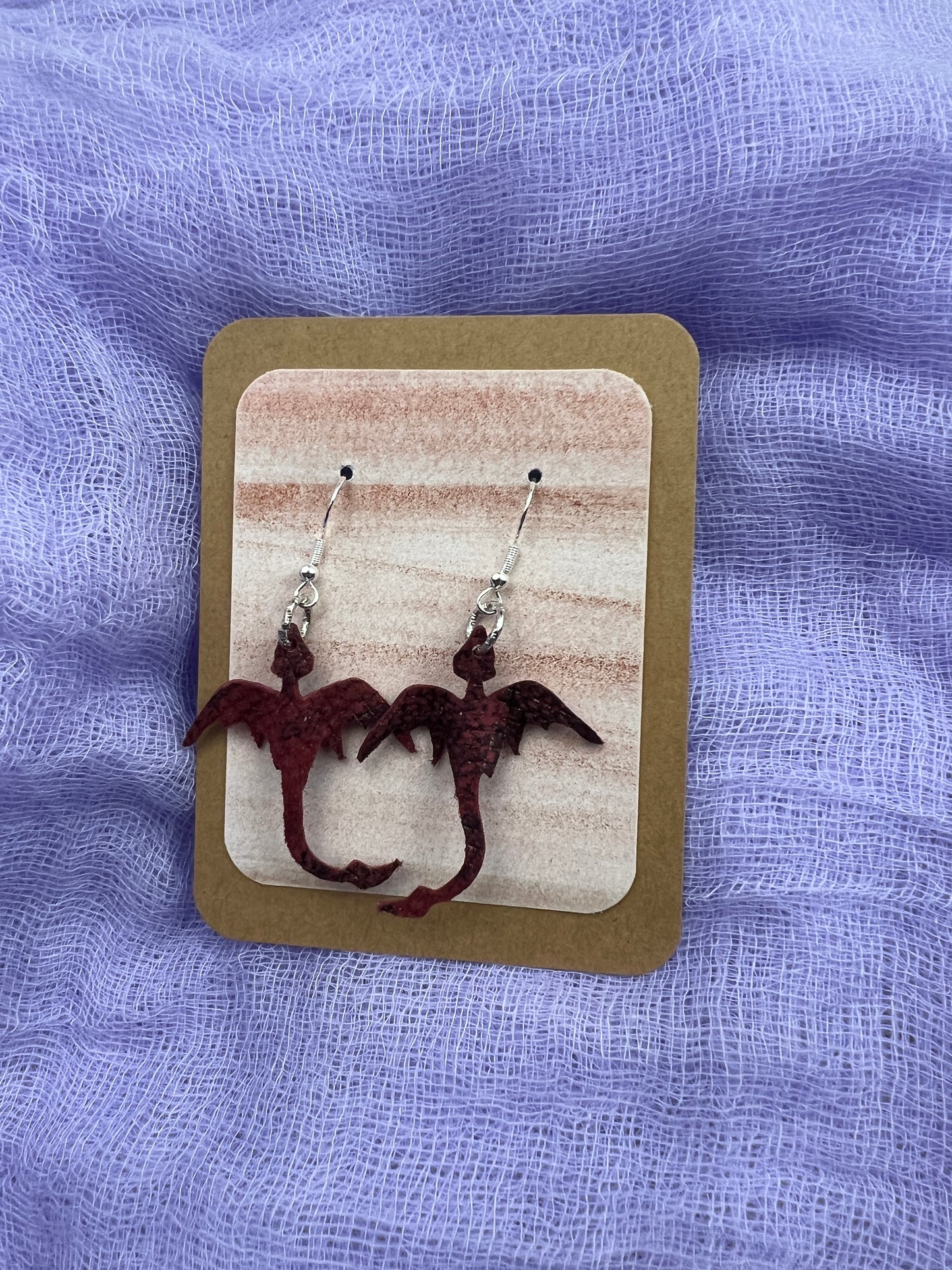 Deep Crimson Mini Dragon Earring Pyraeth