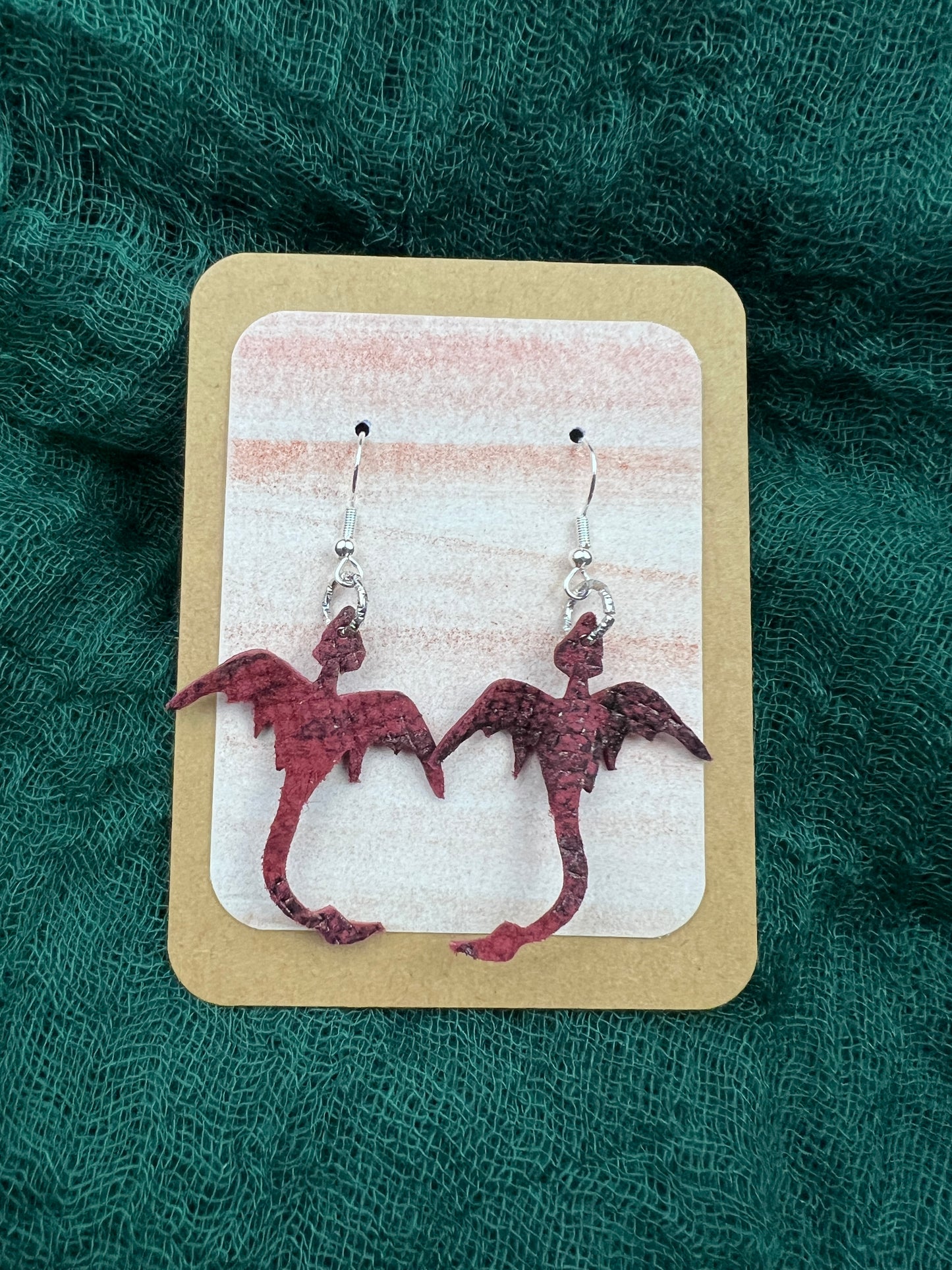 Deep Crimson Mini Dragon Earring Pyraeth